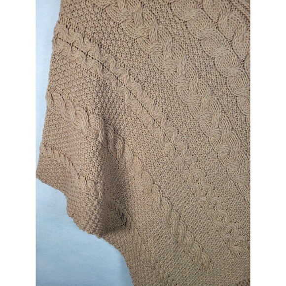 Aran Crafts Poncho Sweater Womens Small Medium Knit 100% Merino Wool Ireland - Picture 3 of 11